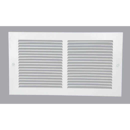 Home Impressions 6 In. x 12 In. White Steel Baseboard Grille